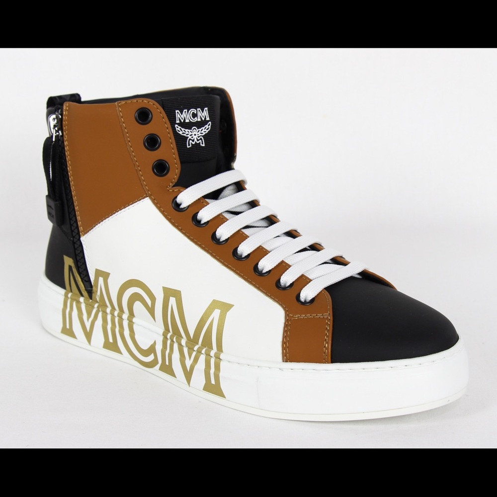 NEW MCM Women's Colorblock High Top Sneakers 37/7